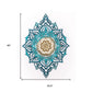 45" X 34" Turquoise Solid Wood Hanging Wall Decor