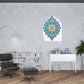 Turquoise And Gold Solid Wood Geometric Shapes Wall Decor