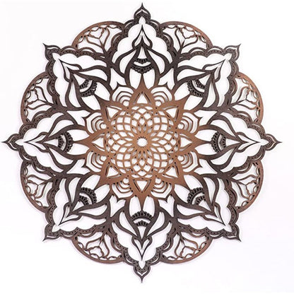 34" X 34" Black And Gold Solid Wood Hanging Wall Decor