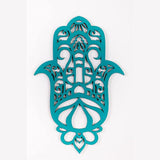 10" X 6" Turquoise Solid Wood Hanging Wall Decor