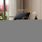 25" Black And Gold Velvet Arm Chair