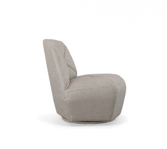 31" Gray Upholstered Lounge Chair