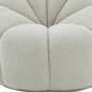 38" White Sherpa Lounge Chair
