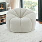 38" White Sherpa Lounge Chair