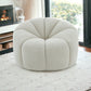 38" White Sherpa Lounge Chair