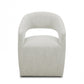 26" Cream Fabric Arm Chair