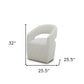 26" Cream Fabric Arm Chair