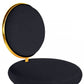 Set of Two 21" Black And Black And Gold Velvet Side Chair