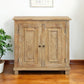 34" Light Brown Solid Wood Sideboard with Two Doors