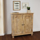 34" Light Brown Solid Wood Sideboard with Two Doors
