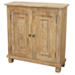 34" Light Brown Solid Wood Sideboard with Two Doors