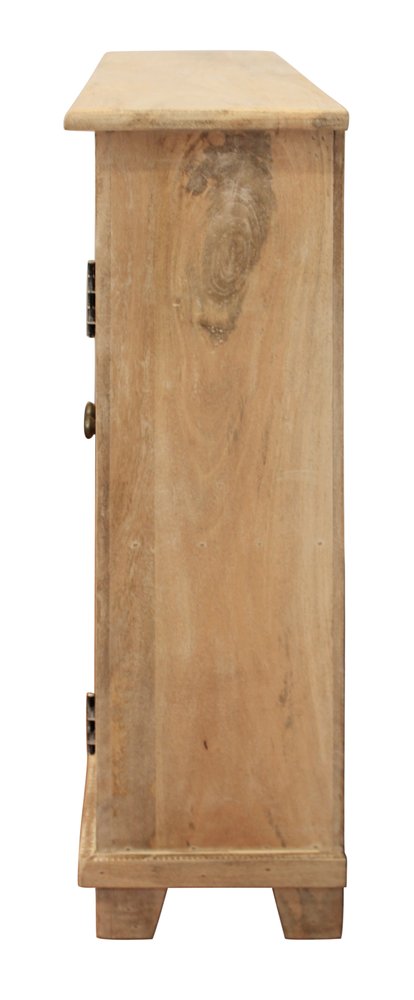 34" Light Brown Solid Wood Sideboard with Two Doors