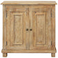 34" Light Brown Solid Wood Sideboard with Two Doors