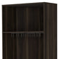 27" Dark Brown Corner Bar Cabinet With Multiple Shelves