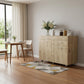47" Natural Console Accent Cabinet With Three Shelves And One Drawer