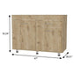 47" Natural Console Accent Cabinet With Three Shelves And One Drawer