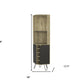 18" Brown and Black and Brown Corner Bar Cabinet With Eleven Shelves
