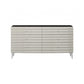 62" Grey Manufactured Wood Six Drawer Double Dresser