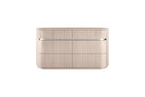 64" Beige Six Drawer Double Dresser