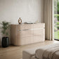 64" Beige Six Drawer Double Dresser