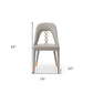 Set of Two Light Gray Faux Leather Dining Side Chairs With Rose Gold Accents