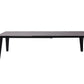 71" Gray And Black Ceramic And Solid Wood Drop Leaf Dining Table