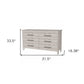 59" Natural And Black Wood Six Drawer Double Dresser