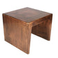 24" Copper Wood and Metal Square End Table
