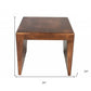 24" Copper Wood and Metal Square End Table