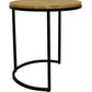 Set Of Three 19" Black And Brass Round Nested Tables