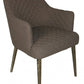 23" Gray Polyester Blend And Natural Solid Color Side Chair