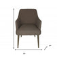23" Gray Polyester Blend And Natural Solid Color Side Chair