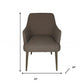 23" Gray Polyester Blend And Natural Solid Color Side Chair