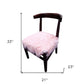 21" Blush Faux Fur And Dark Brown Solid Color Side Chair