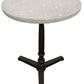 24" Gray And Black Stone And Iron Round Dining Table