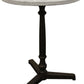 24" Gray And Black Stone And Iron Round Dining Table