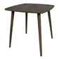 36" Brown Square Solid Wood And Metal Dining Table