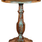 36" Brown Rounded Solid Wood Pedestal Base Dining Table