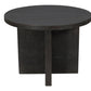48" Deep Taupe Rounded Solid Wood Pedestal Base Dining Table