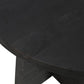 48" Deep Taupe Rounded Solid Wood Pedestal Base Dining Table