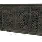 71" Distressed Gray Solid Wood Sideboard with Four Doors