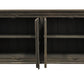 71" Distressed Gray Solid Wood Sideboard with Four Doors