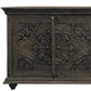71" Distressed Gray Solid Wood Sideboard with Four Doors