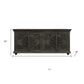 71" Distressed Gray Solid Wood Sideboard with Four Doors