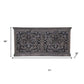 71" Gray Distressed Solid Wood Carved Floral Sideboard with Four Doors