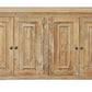 60" Natural Distressed Solid Wood Sideboard with Four Doors