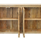 60" Natural Distressed Solid Wood Sideboard with Four Doors