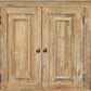 60" Natural Distressed Solid Wood Sideboard with Four Doors