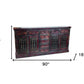 90" Brown Solid Wood Nine Drawer Buffet Table with Four Doors