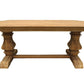 84" Natural Solid Wood Trestle Base Dining Table